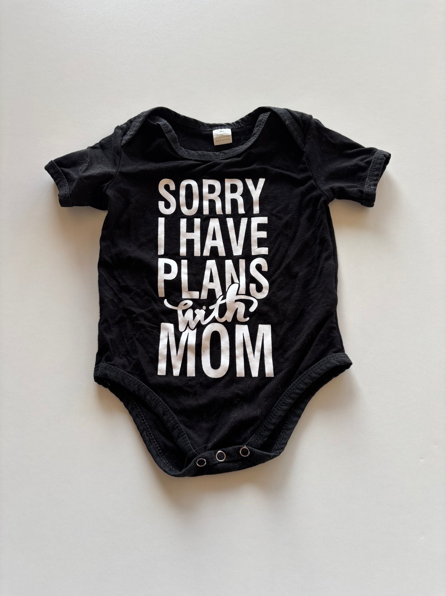 Black & White Plans with Mom Onesie