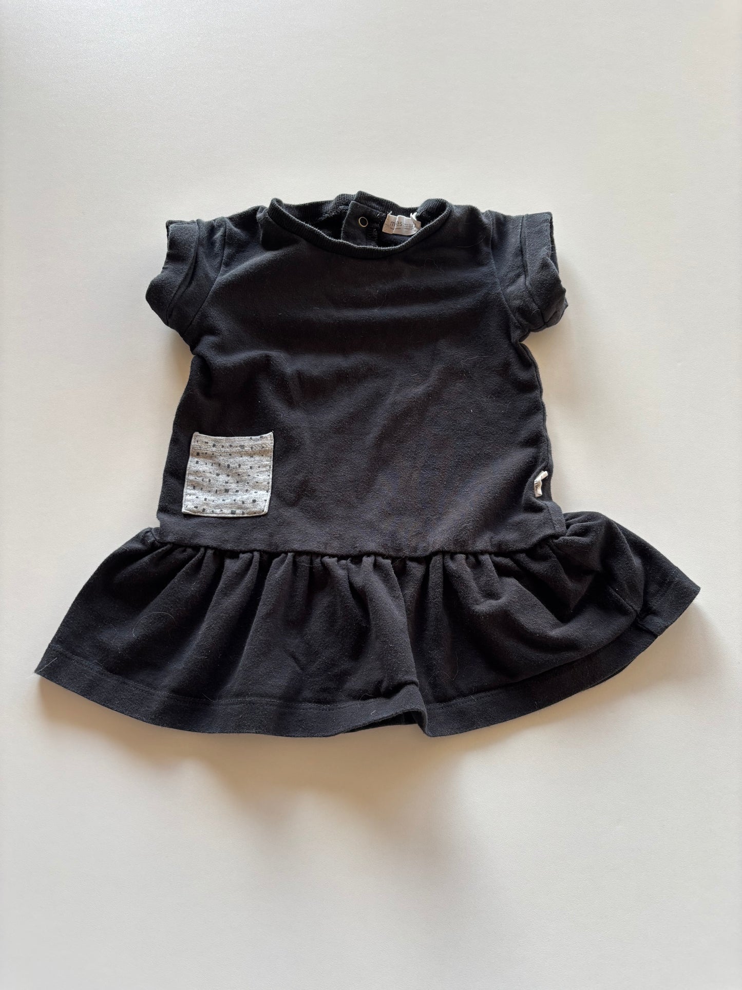 Black Peplum Tee with Pocket