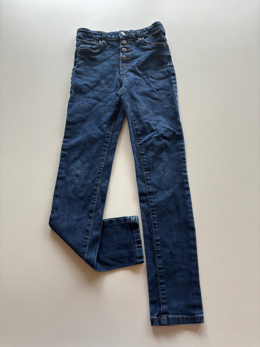 Button Fly Stretch Skinny Jeans