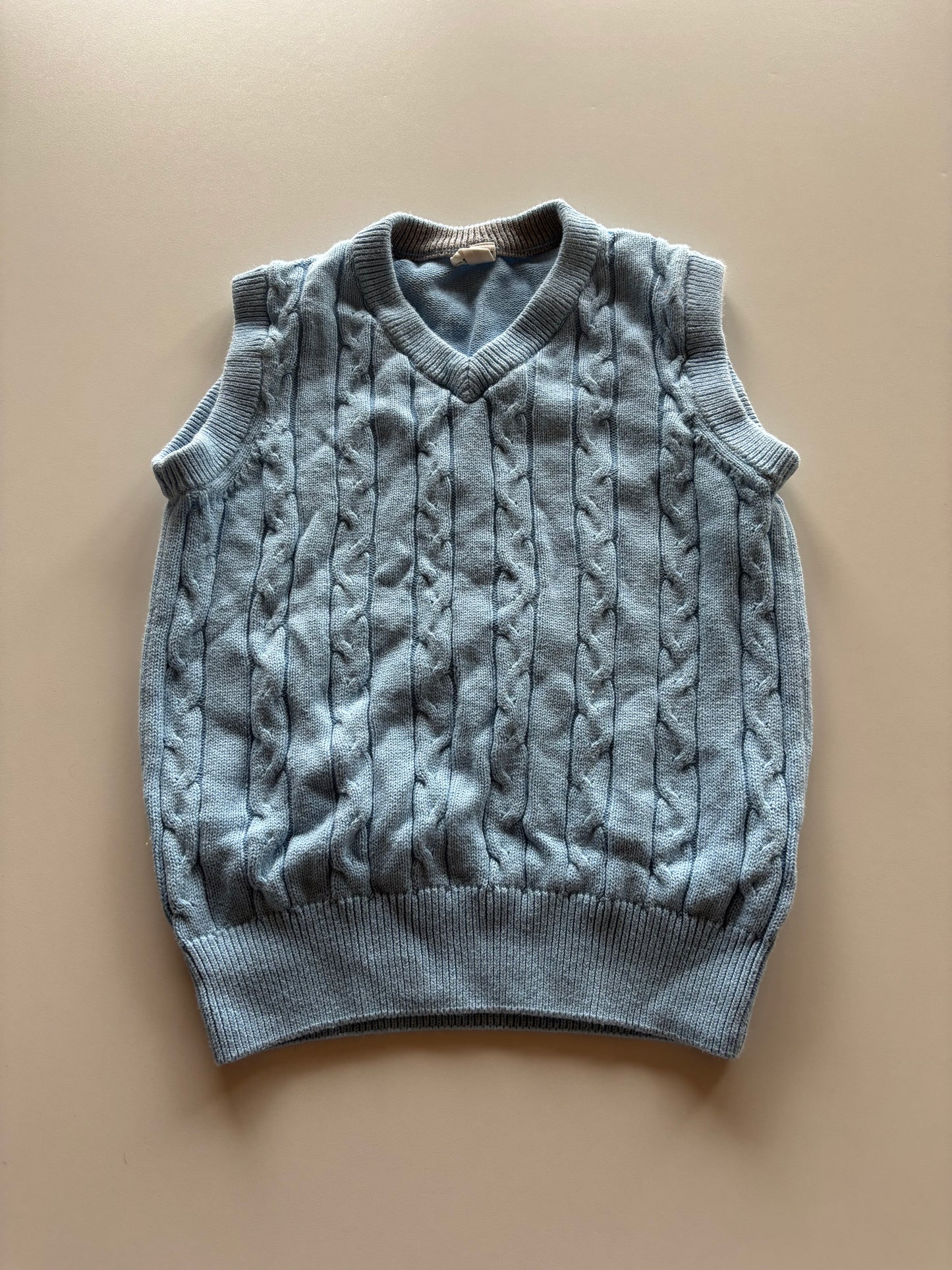Blue Cableknit Vest