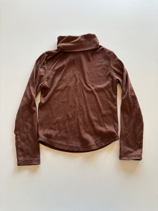 Brown Ribbed Turtleneck