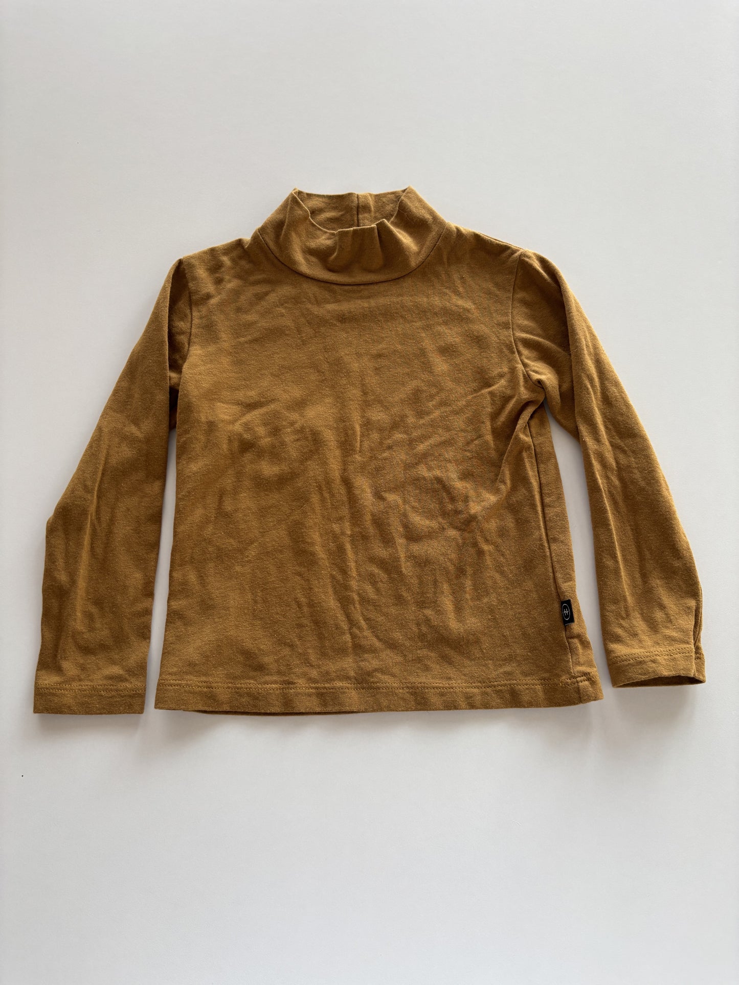 Brown Faux Turtleneck Shirt