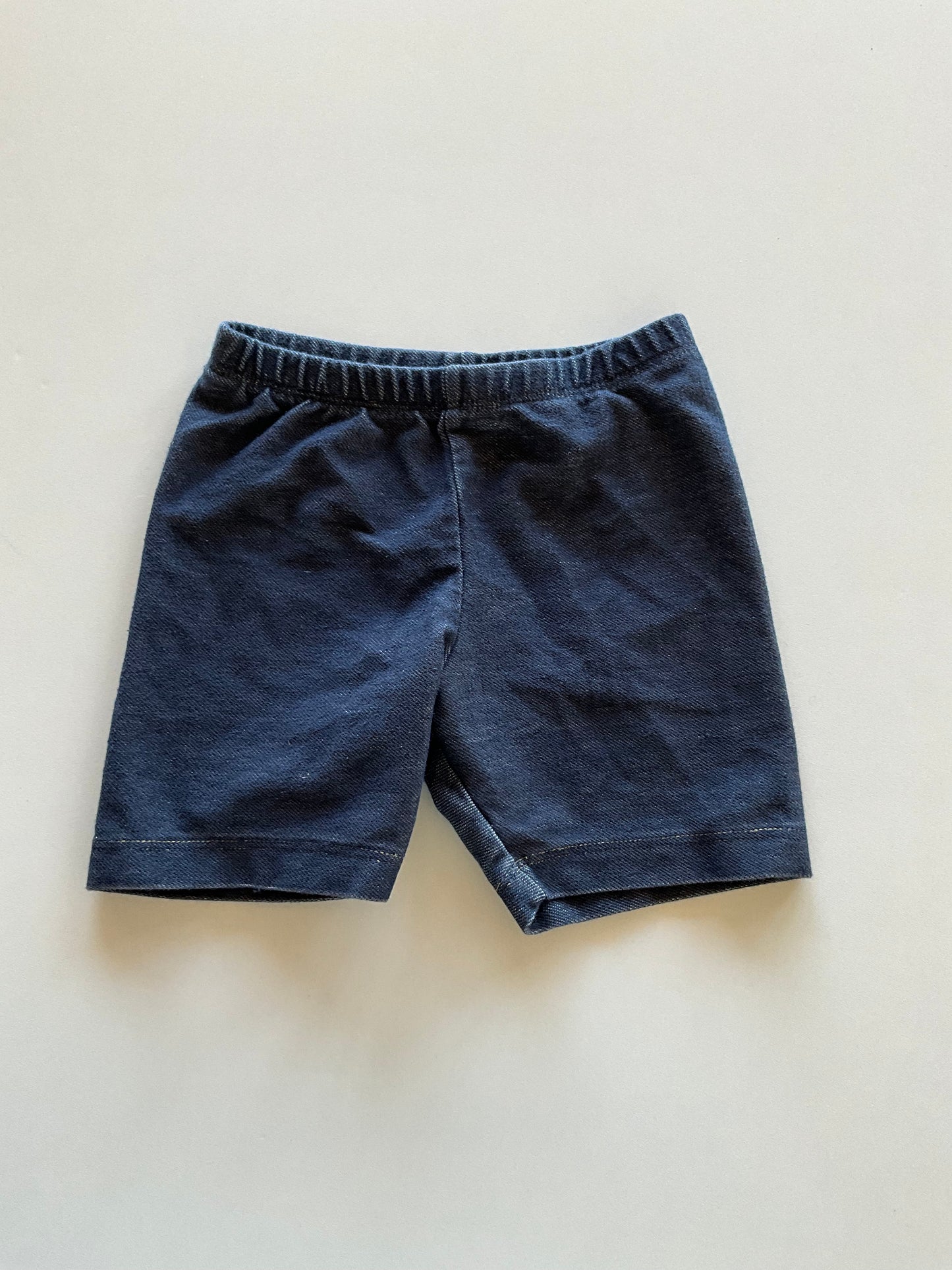 Faux Denim Bike Shorts