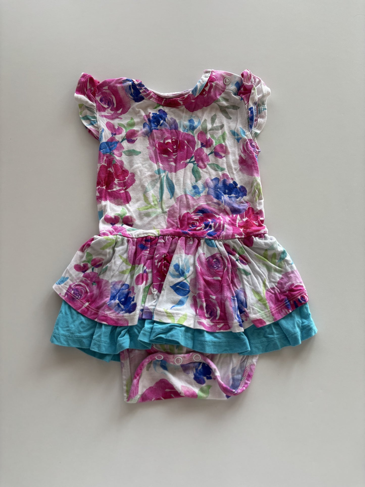 Colourful Floral Skirted Onesie