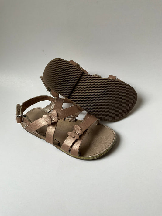Bronze Strappy Butterfly Sandals