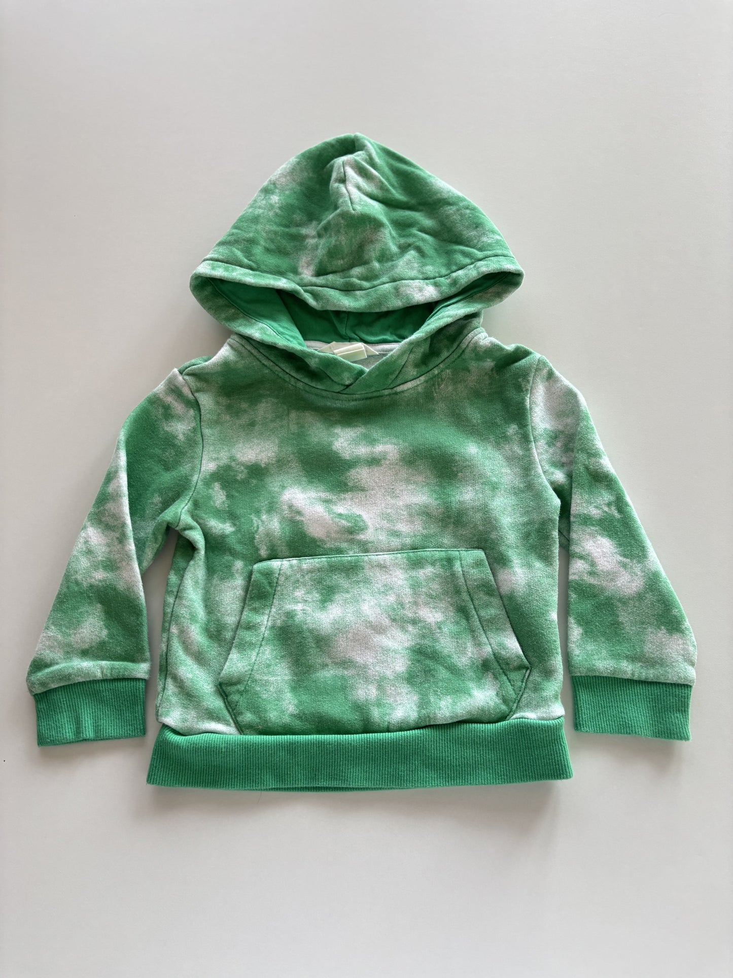 Green & White Tie Dye Hoodie