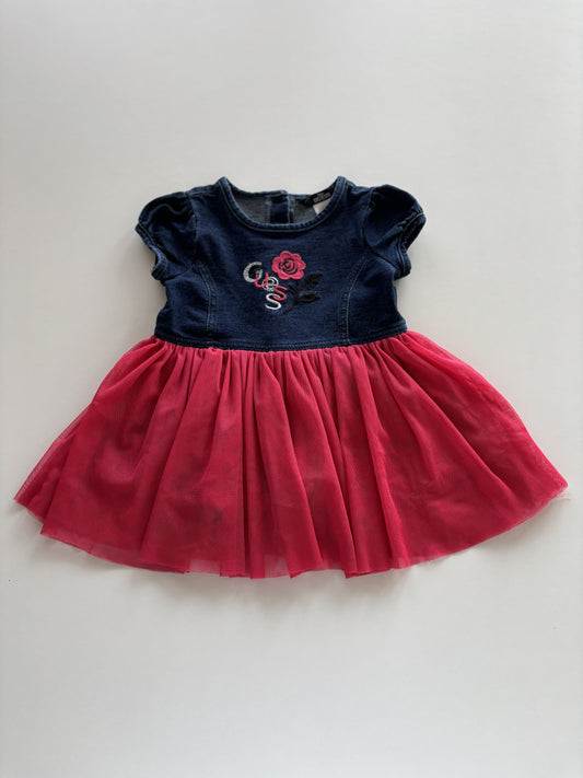Denim & Red Tulle Dress