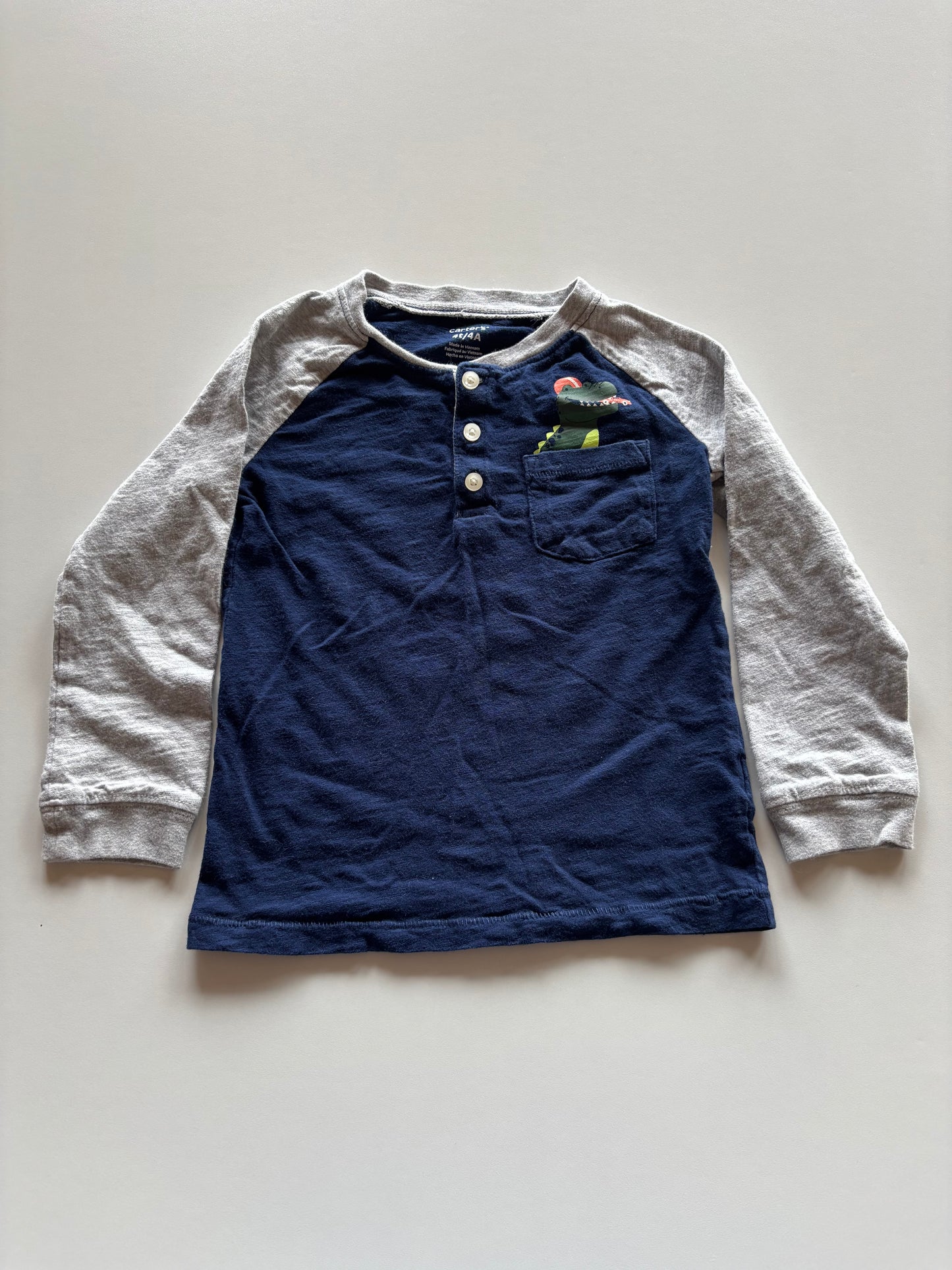 Navy & Grey Henley Shirt