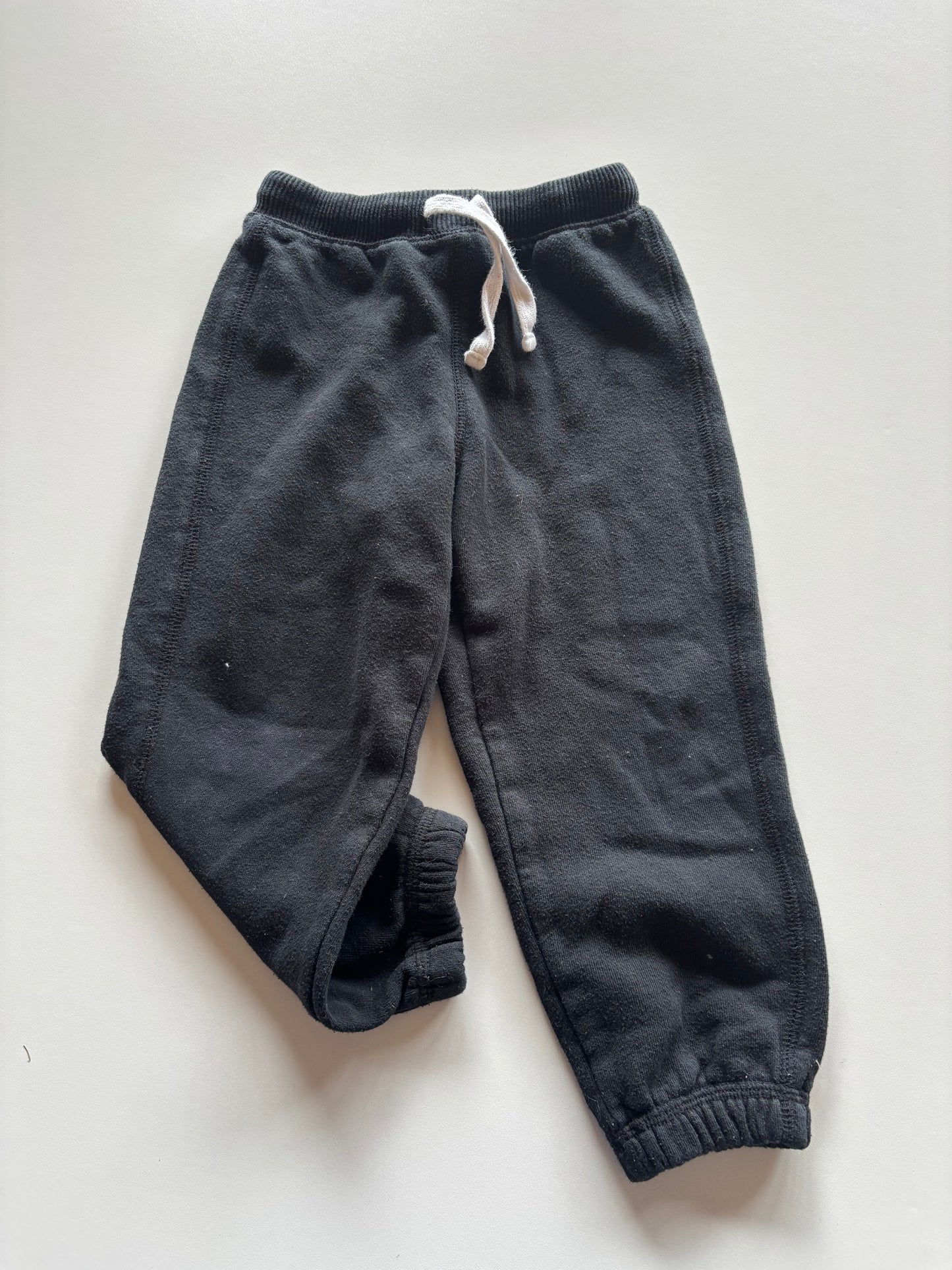 Black Joggers with White Drawstring