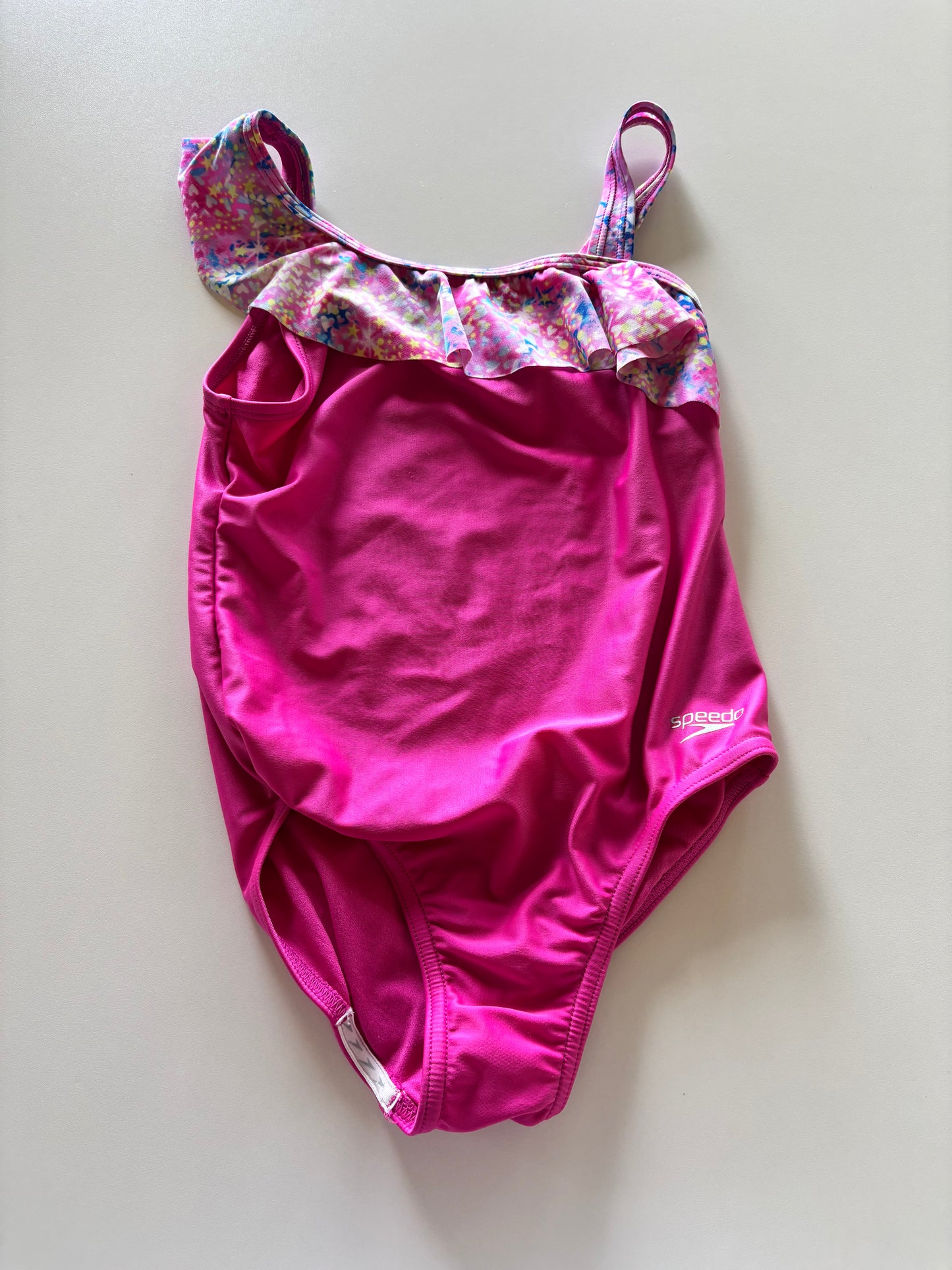 Pink Asymmetrical Swim Suit