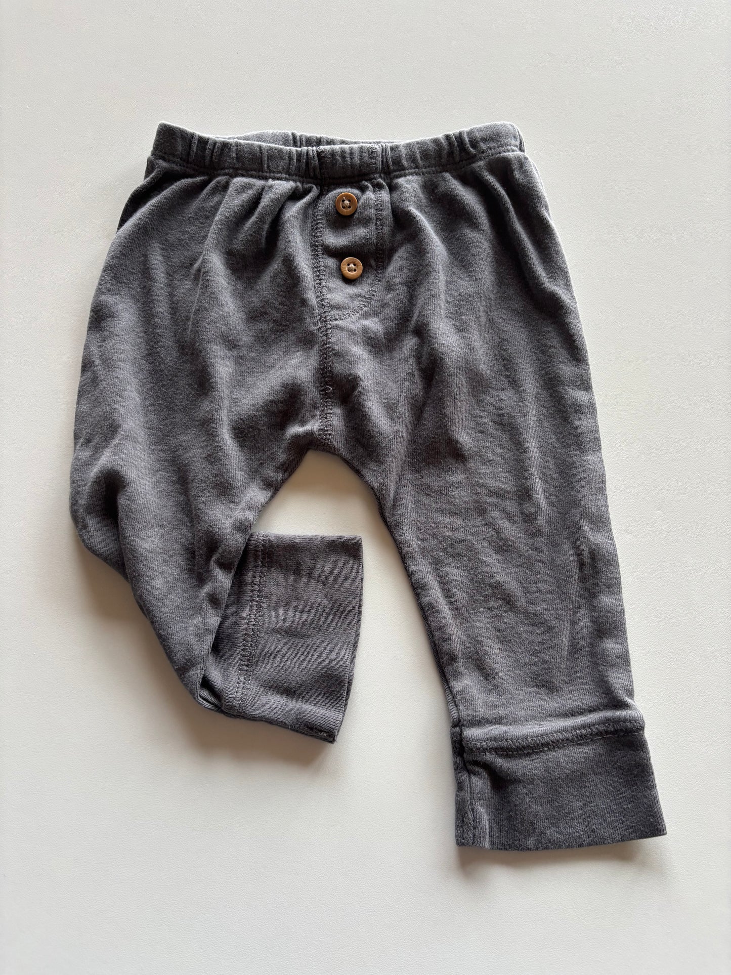 Grey Button Fly Pants