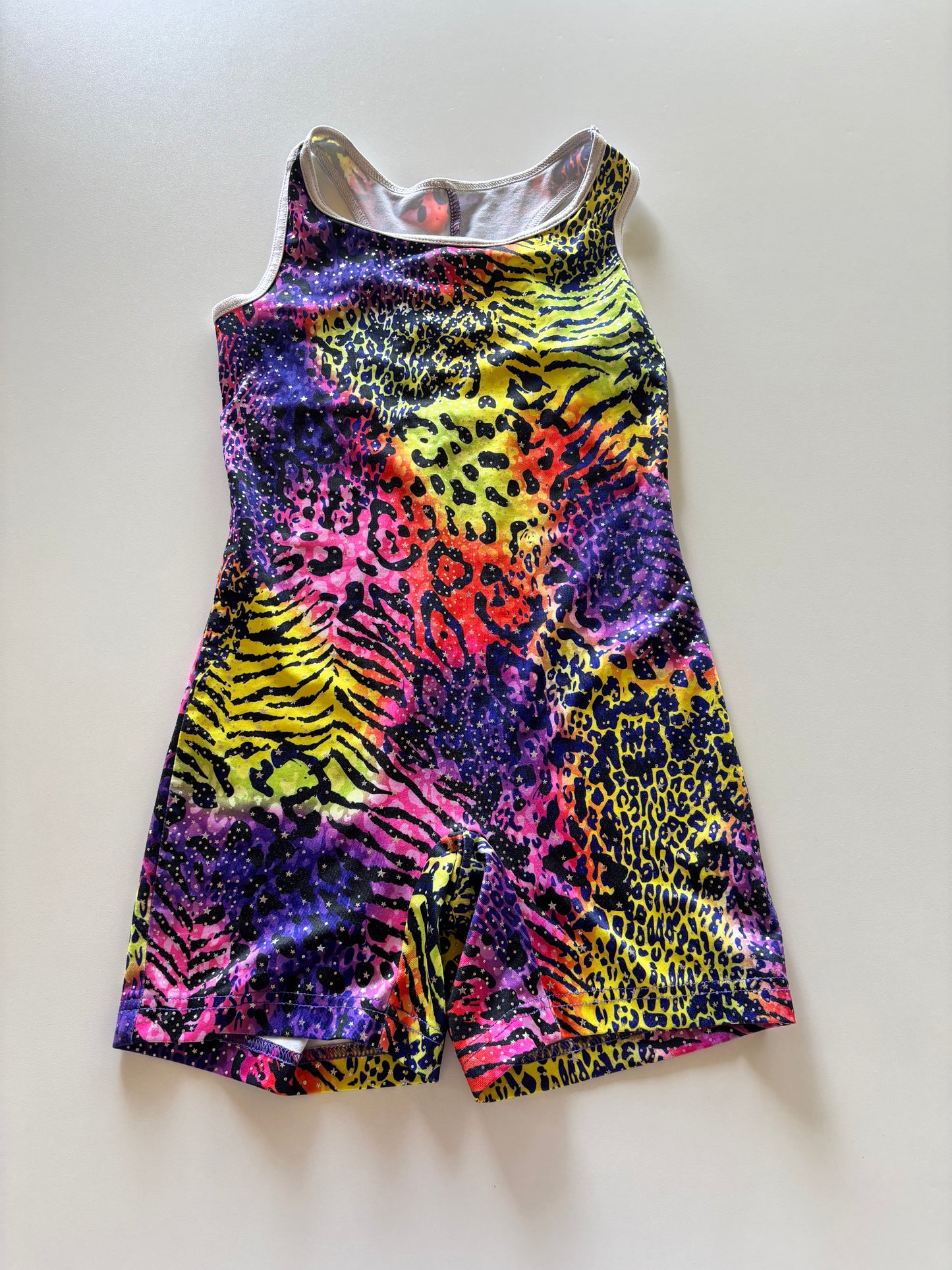Colourful Leopard Gymnastics Suit