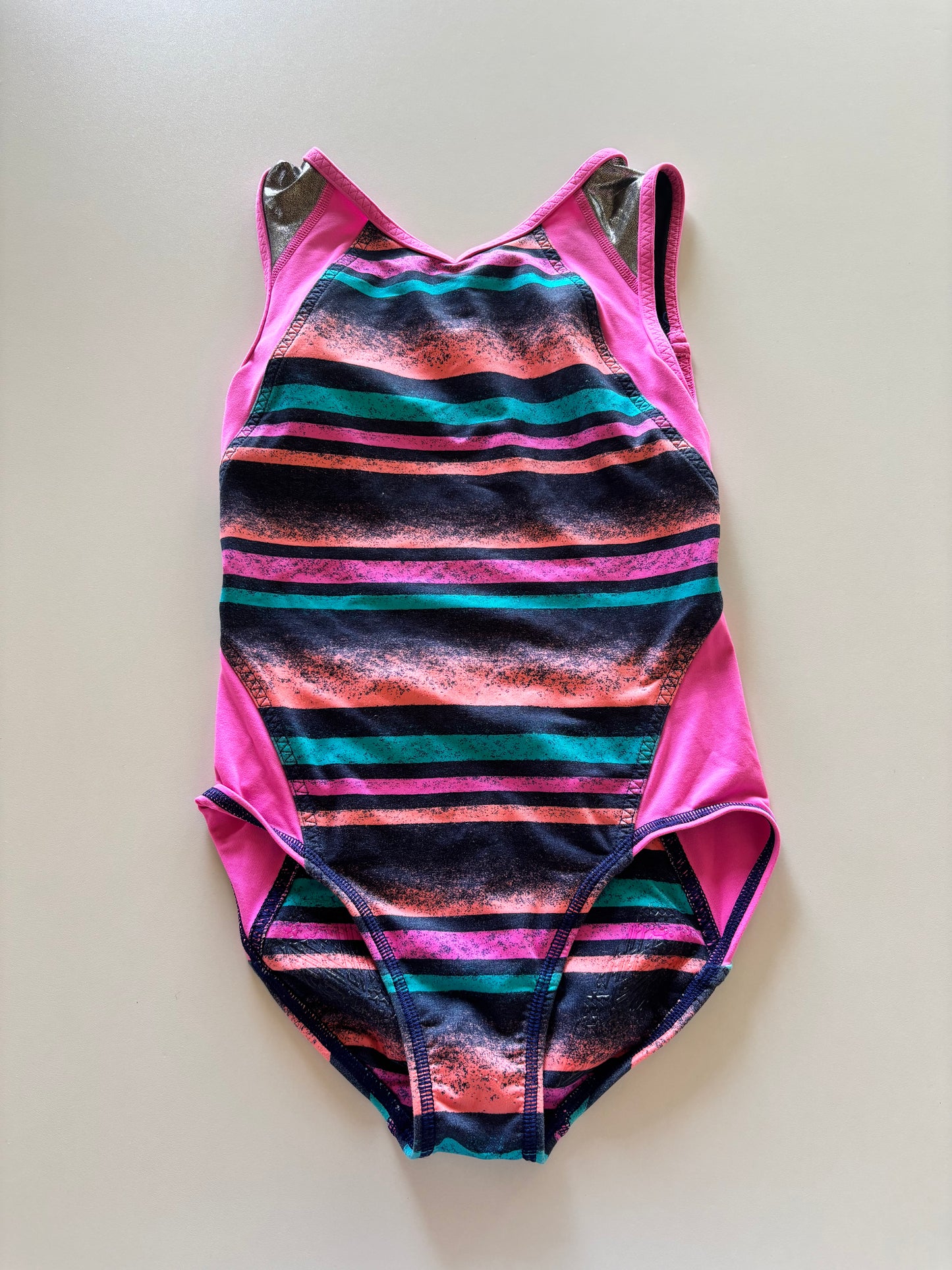 Ivivva Pink Striped Bodysuit