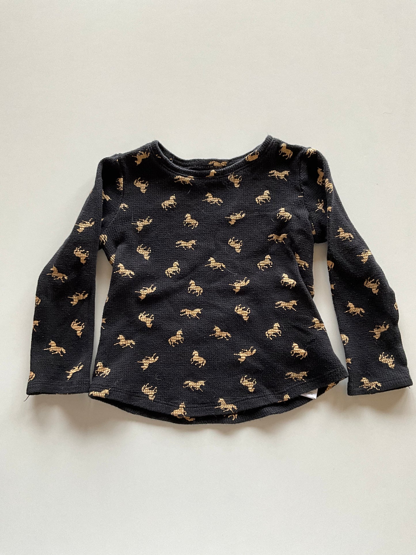 Black & Gold Unicorn Waffle Shirt