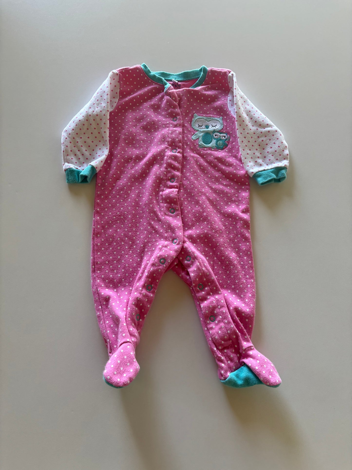 Pink Polka Dot Owl Sleeper