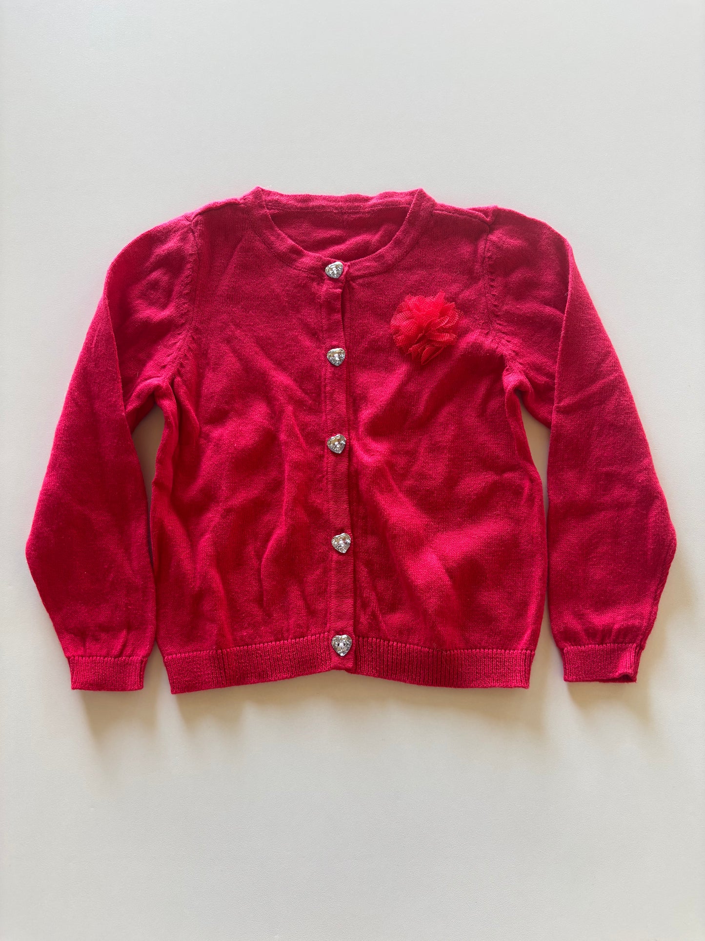 Red Button Up Cardigan