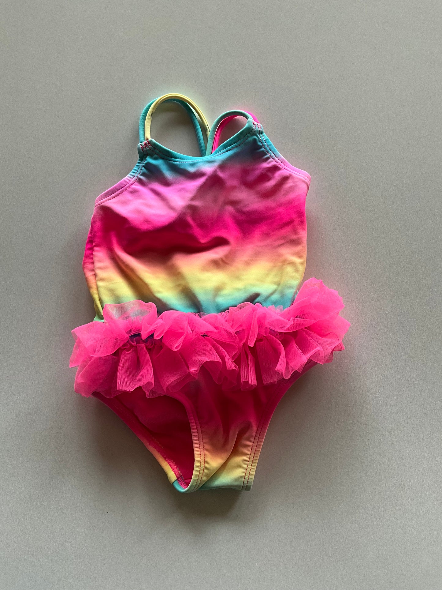 Tulle Skirted Rainbow Swimsuit
