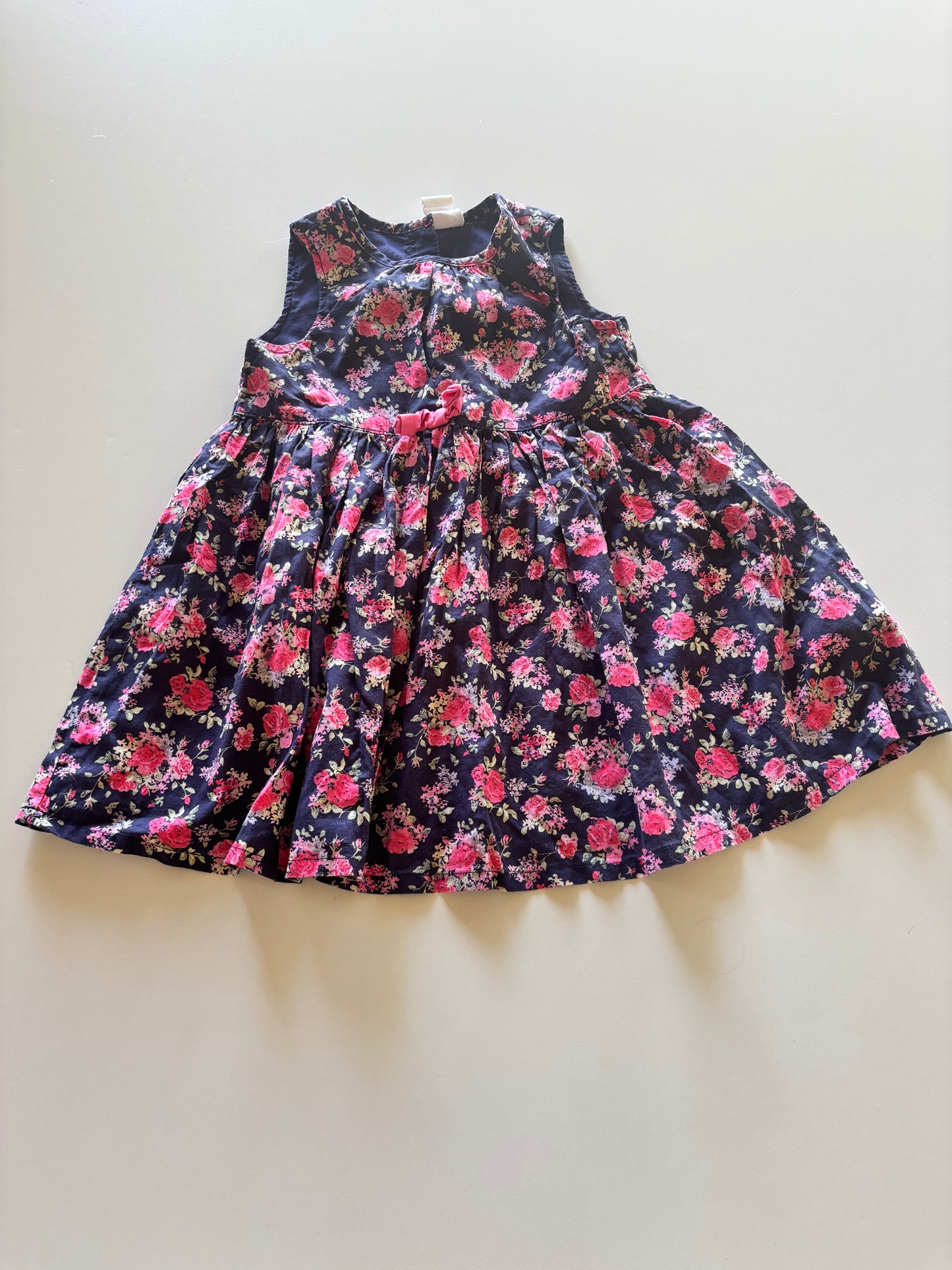 Navy Floral Dress