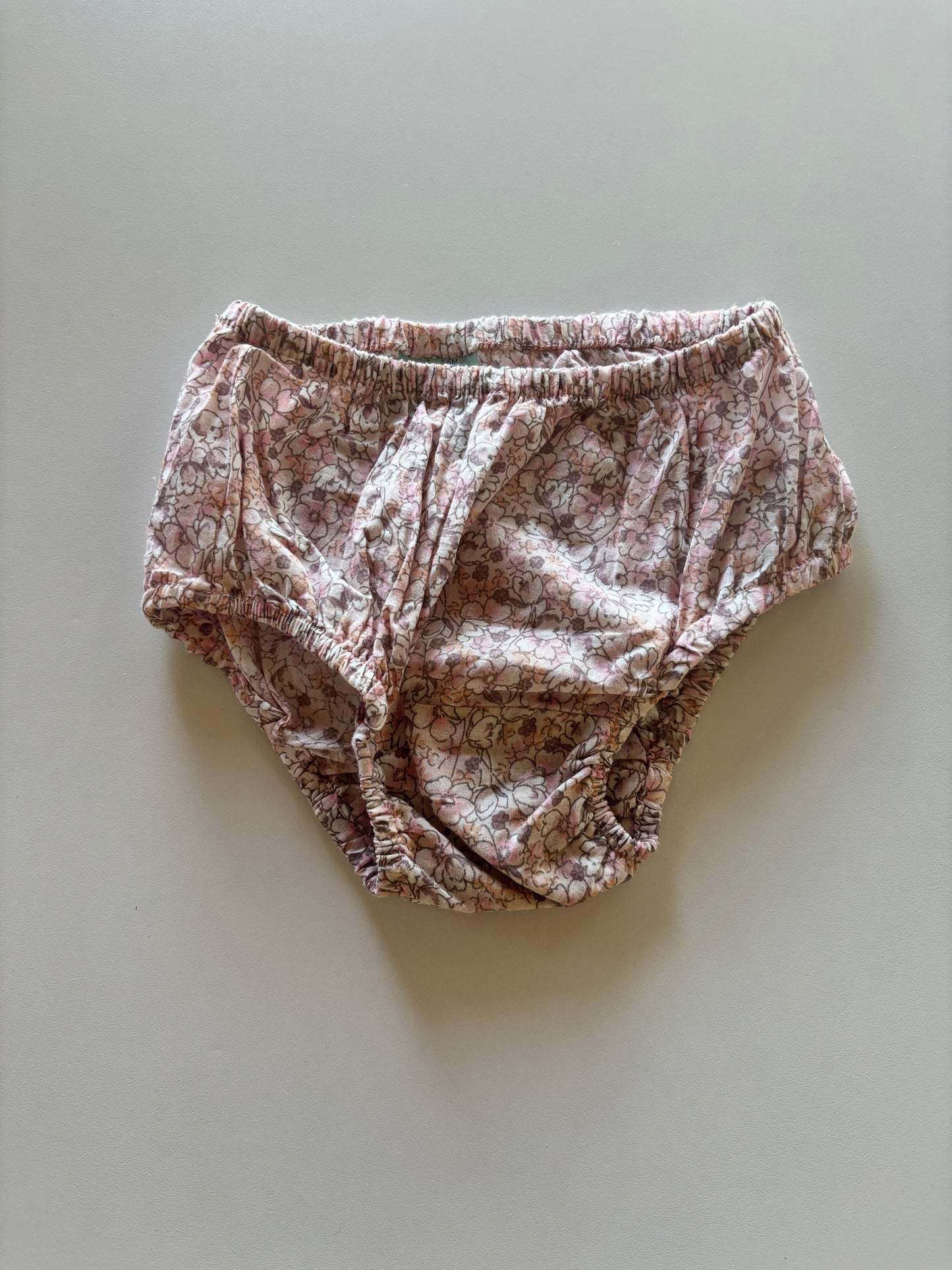 Pink & Brown Floral Diaper Cover