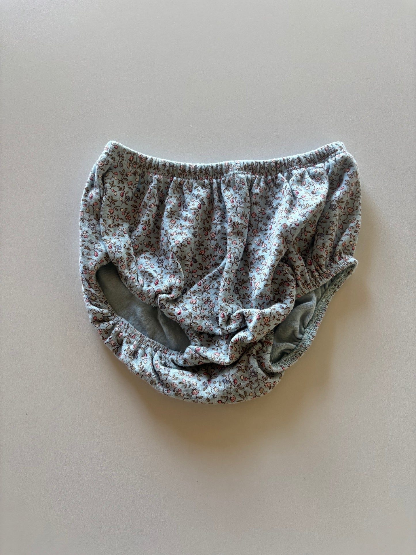 Blue Floral Diaper Cover