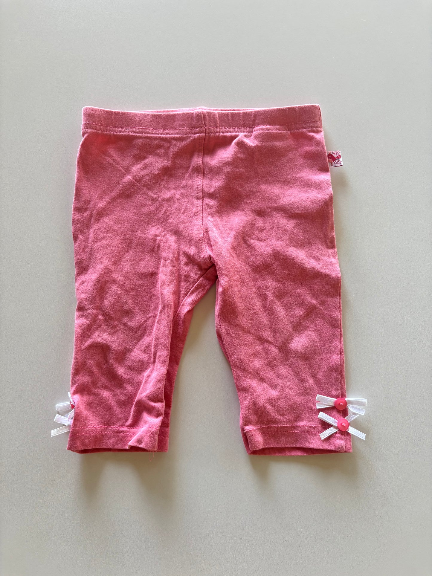 Pink Bow Capri Leggings