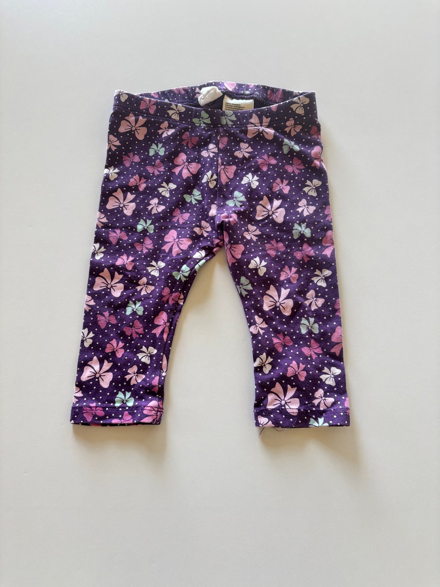 Purple Bow Leggings