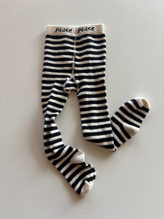 Black & White Striped Tights