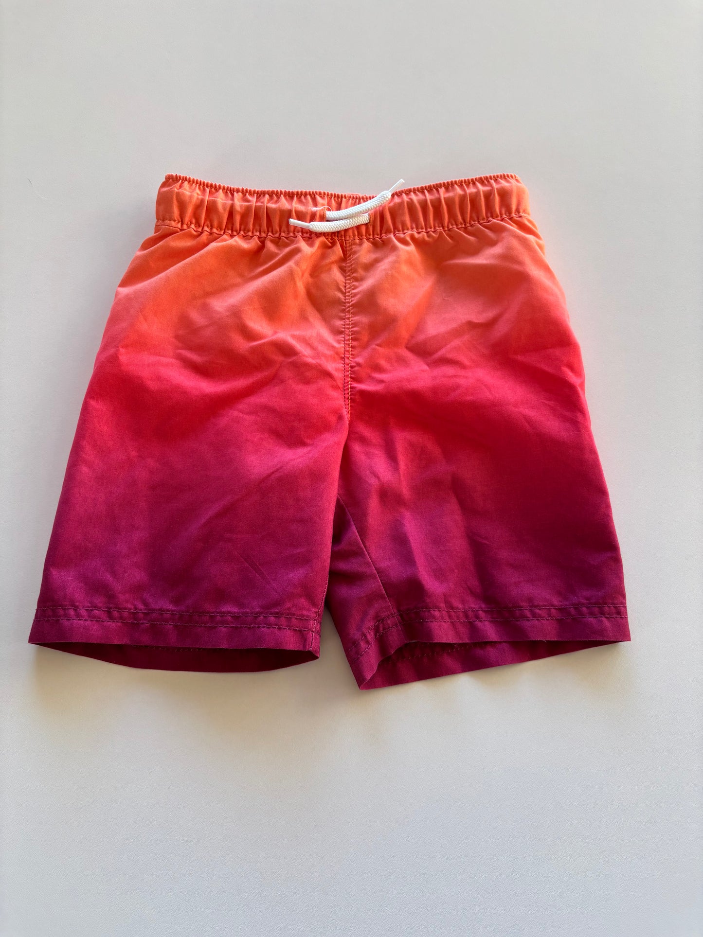 Orange to Maroon Fade Swim Shorts