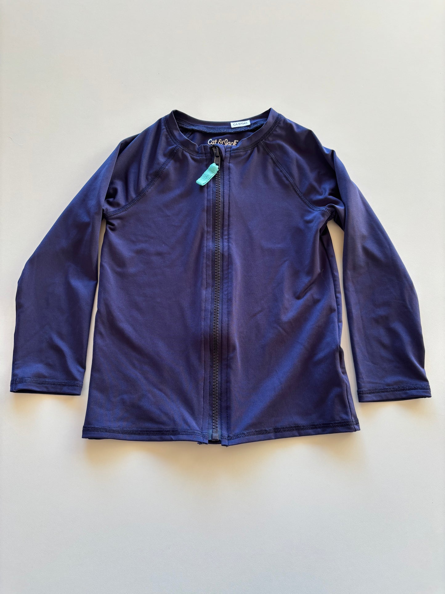 Navy Zip Up Sun Shirt