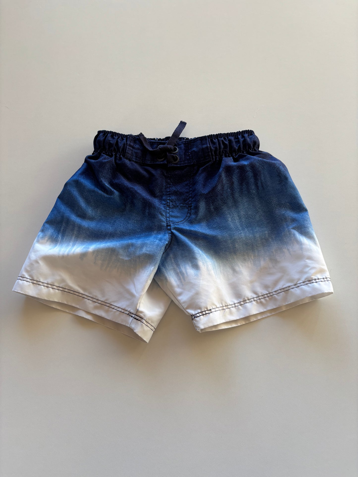 Blue Fade to White Swim Shorts
