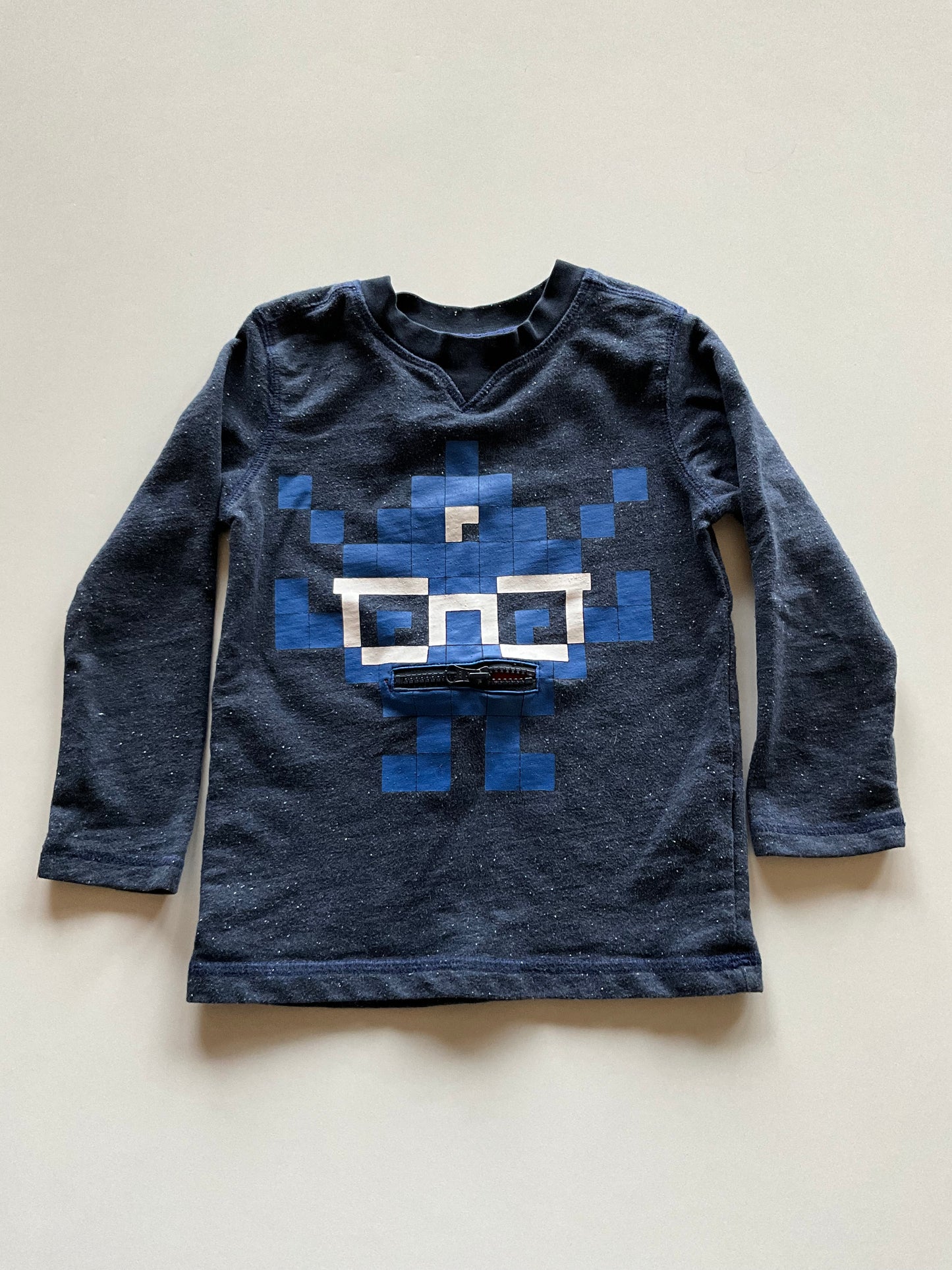 Blue Pixelated Alien Crewneck