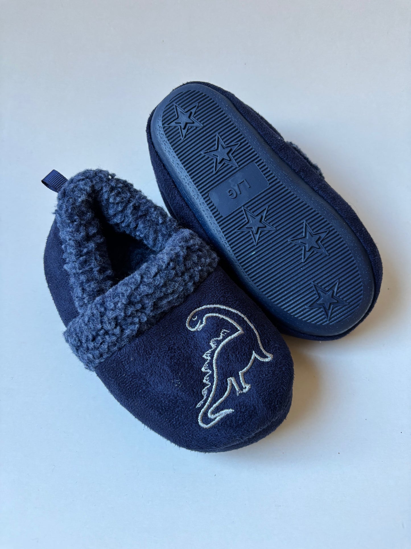NWOT Blue Dino Slippers