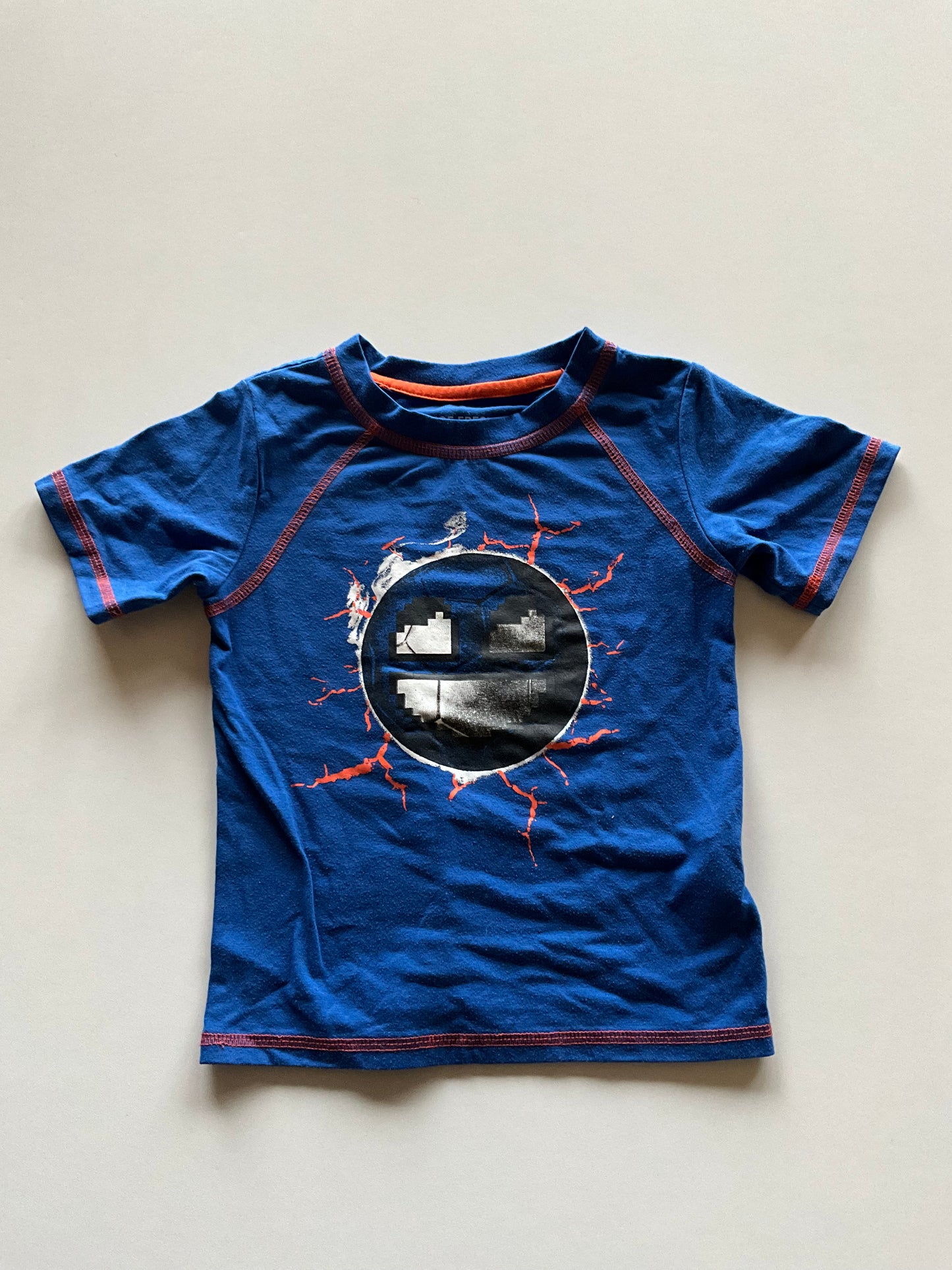 Blue Soccer Smiley Tee