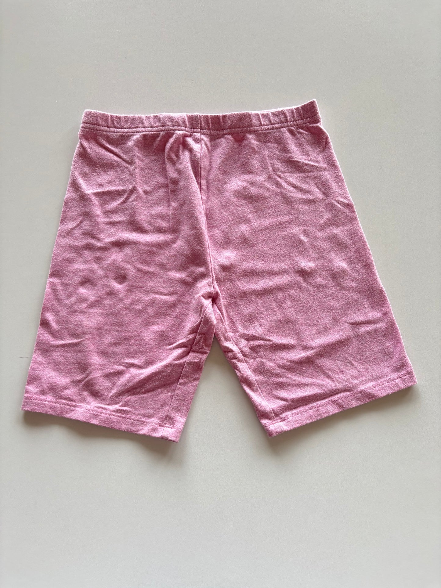 Pink Melange Biker Shorts
