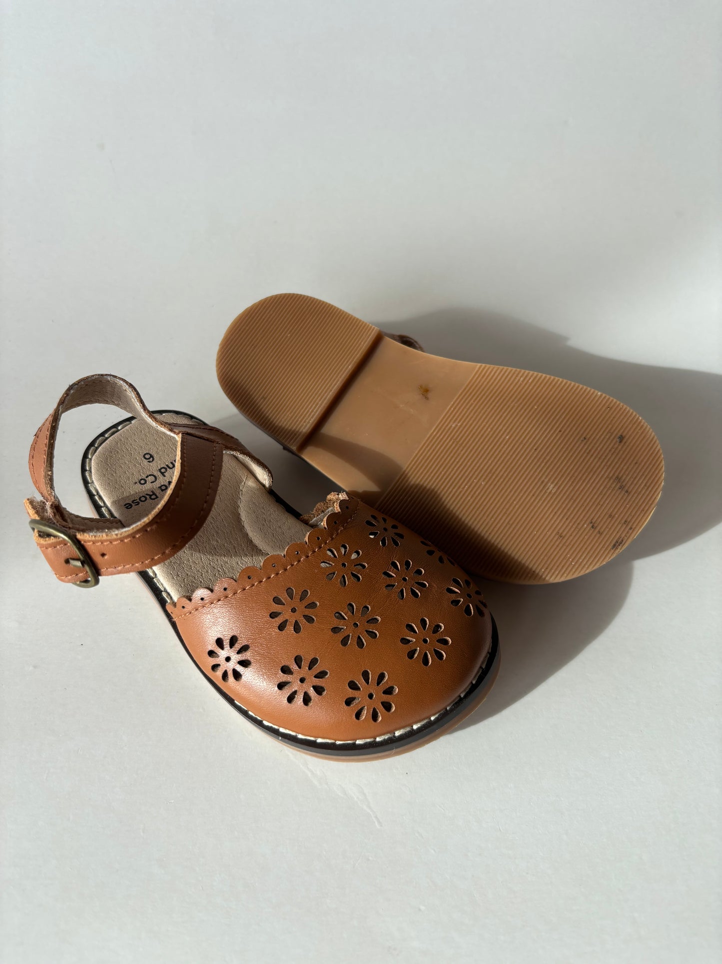 Brown Eyelet Sandals