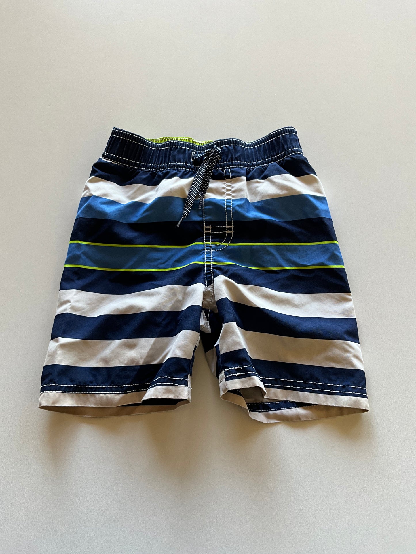 Blue Striped Swim Trunks