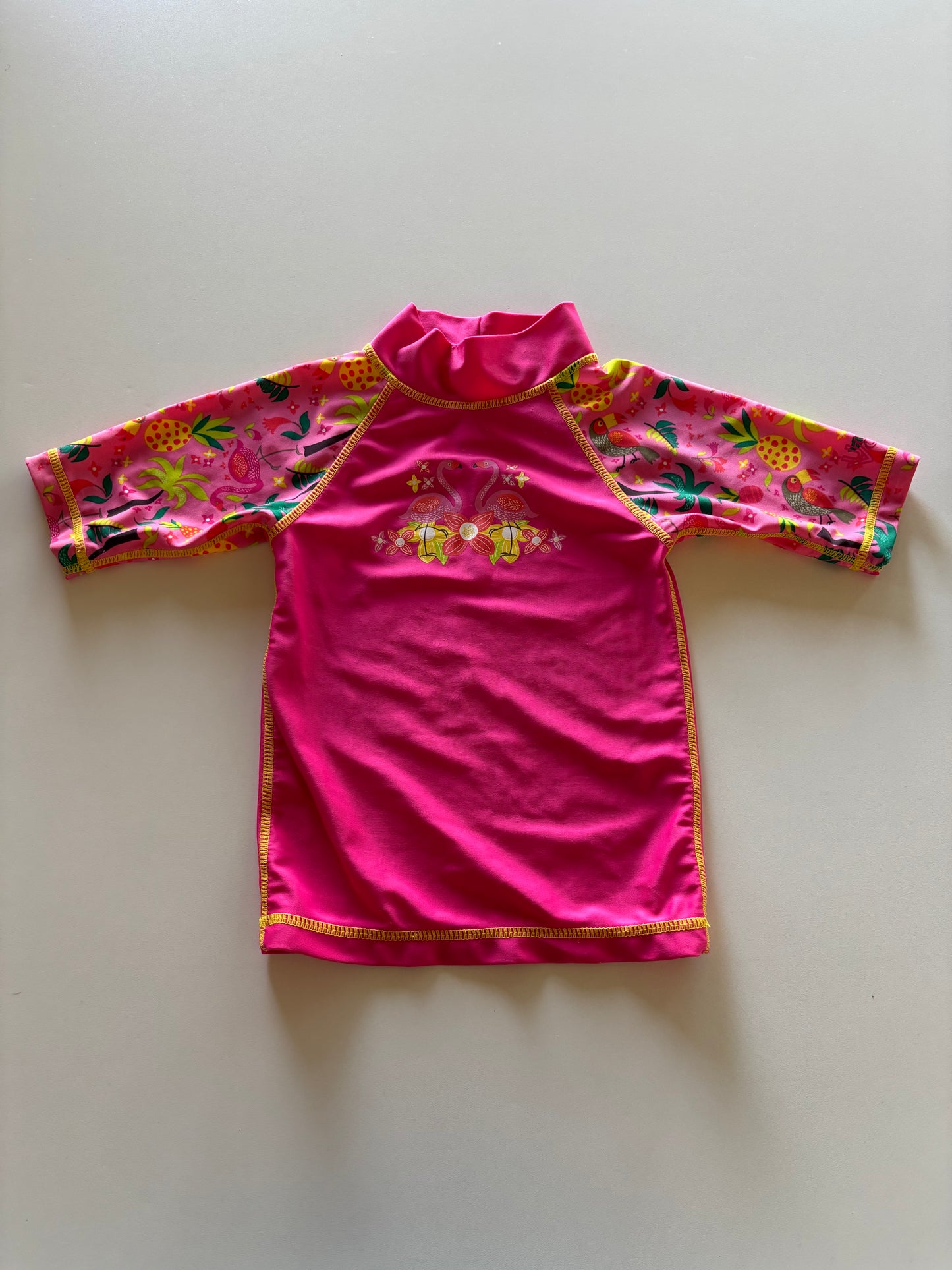 Pink Tropical Flamingo Rashgaurd