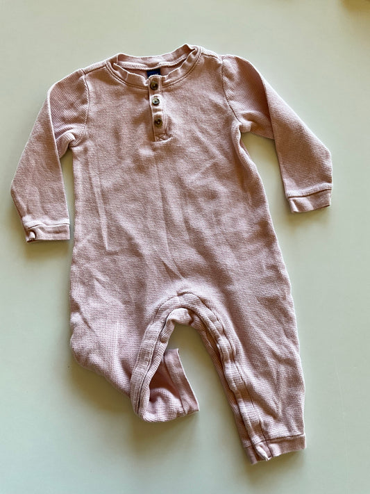 Pink Waffle Romper