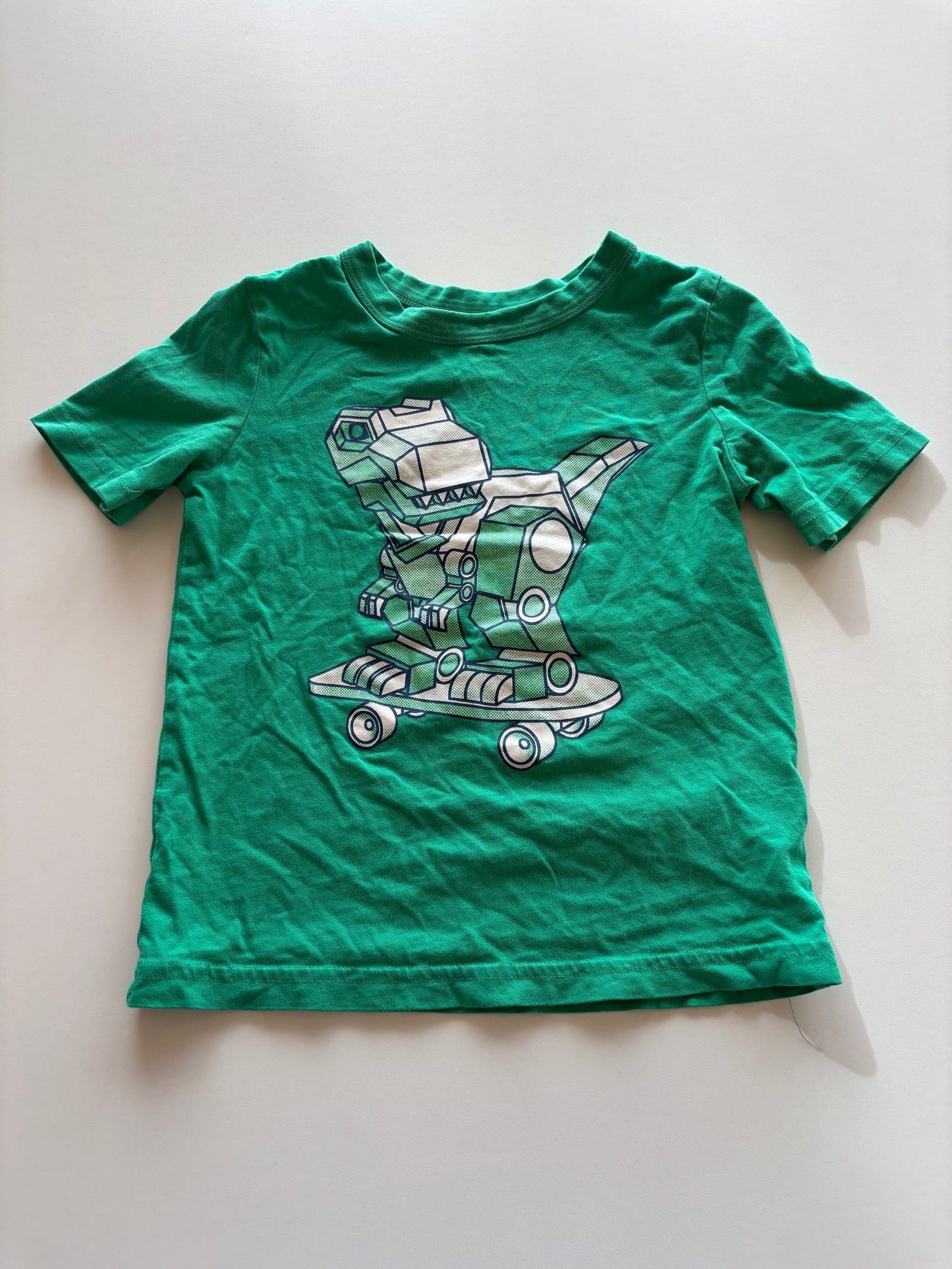 Green Skateboarding Robot Dino Tee