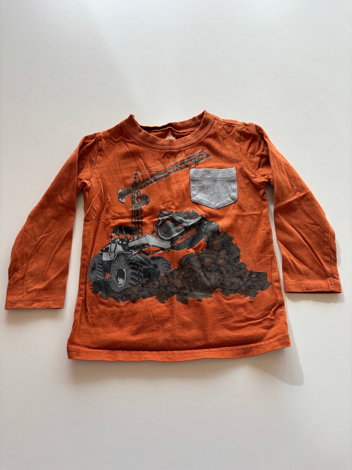 Orange Crane Pocket Shirt