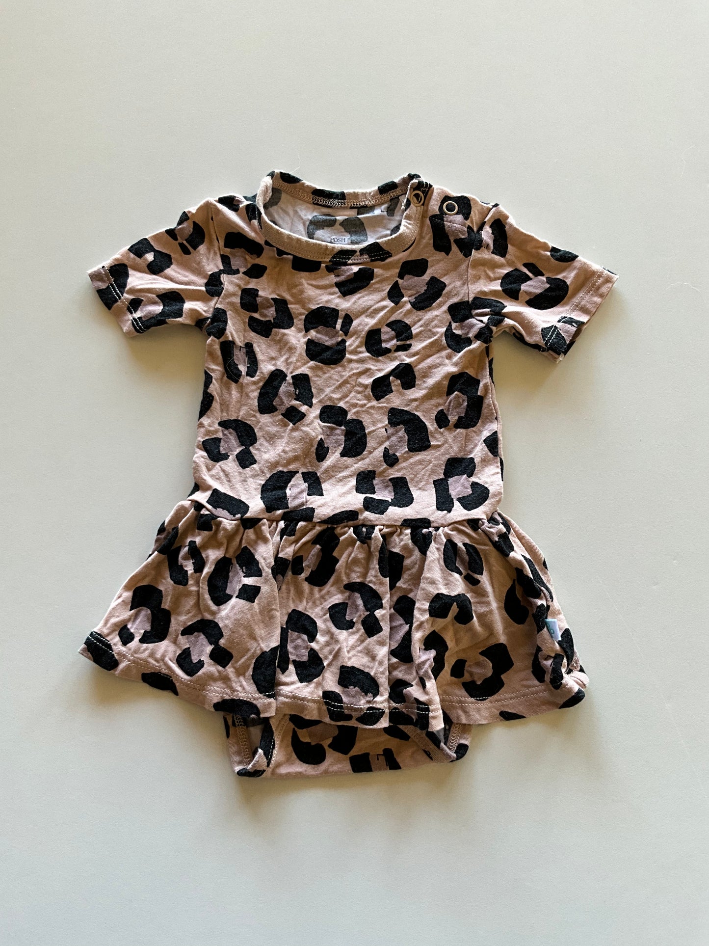 Pink Leopard Skirted Onesie