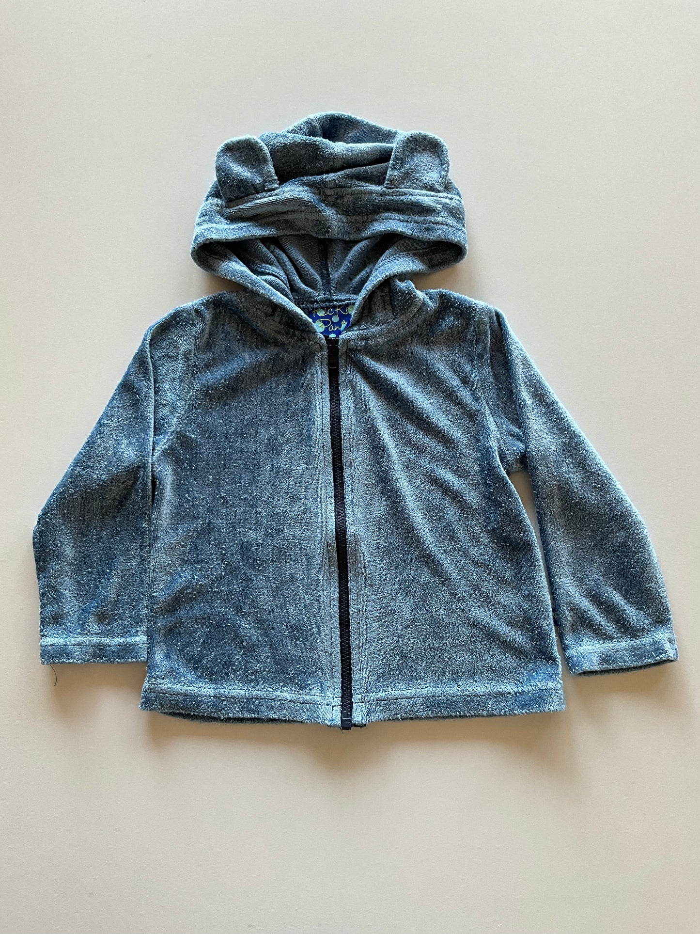 Blue Bear Ear Zip Up Hoodie