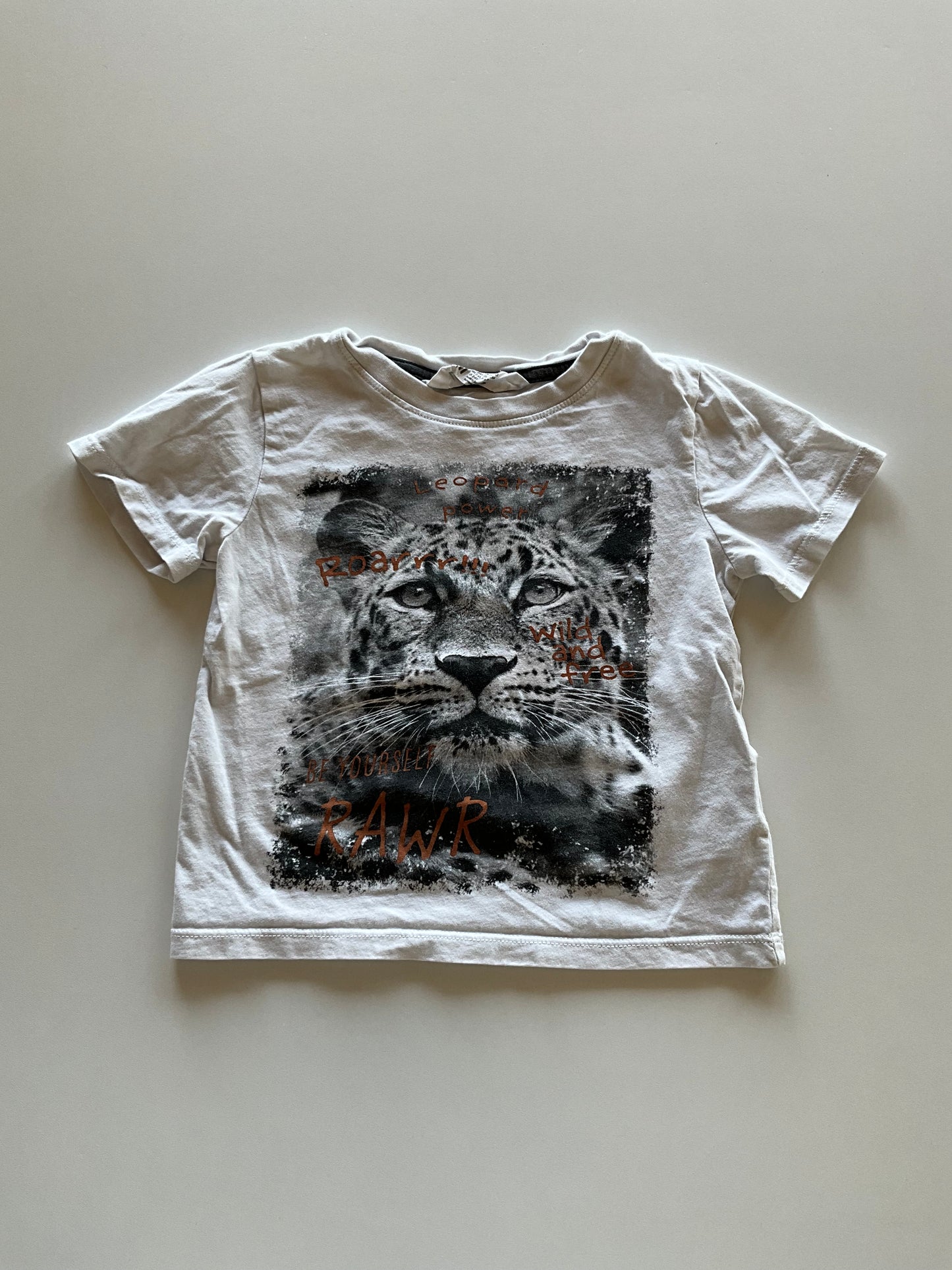 White Leopard Tee