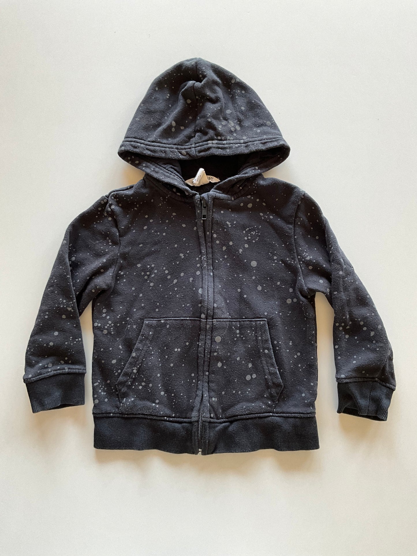 Black Speckled Zip Up Hoodie