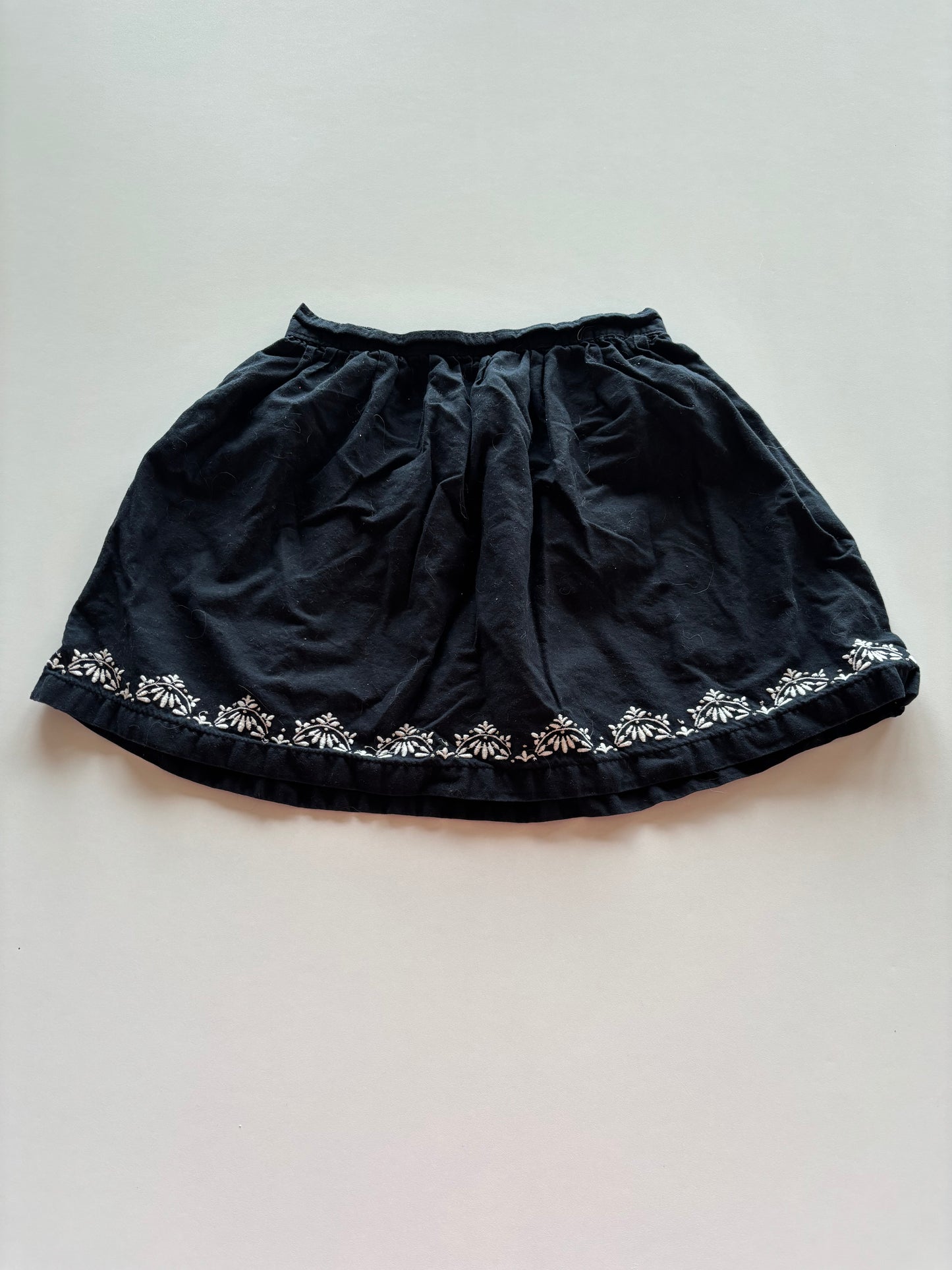 Black Embroidered Skirt