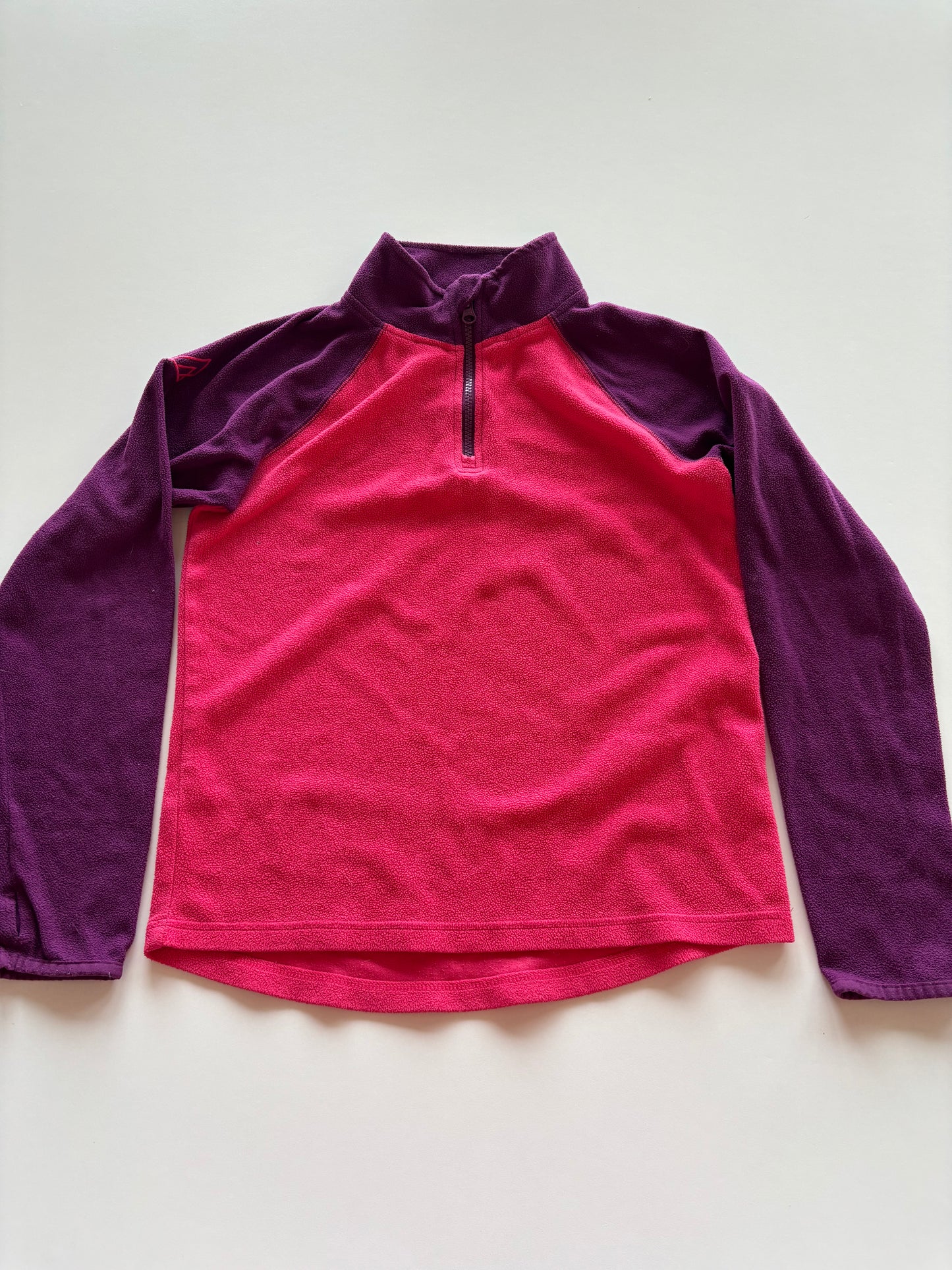 Purple & Pink Fleece 1/4 Zip Sweater