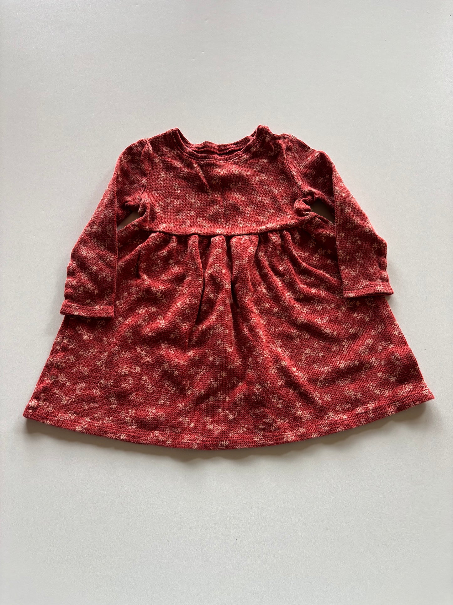 Brick Floral Waffle Dress