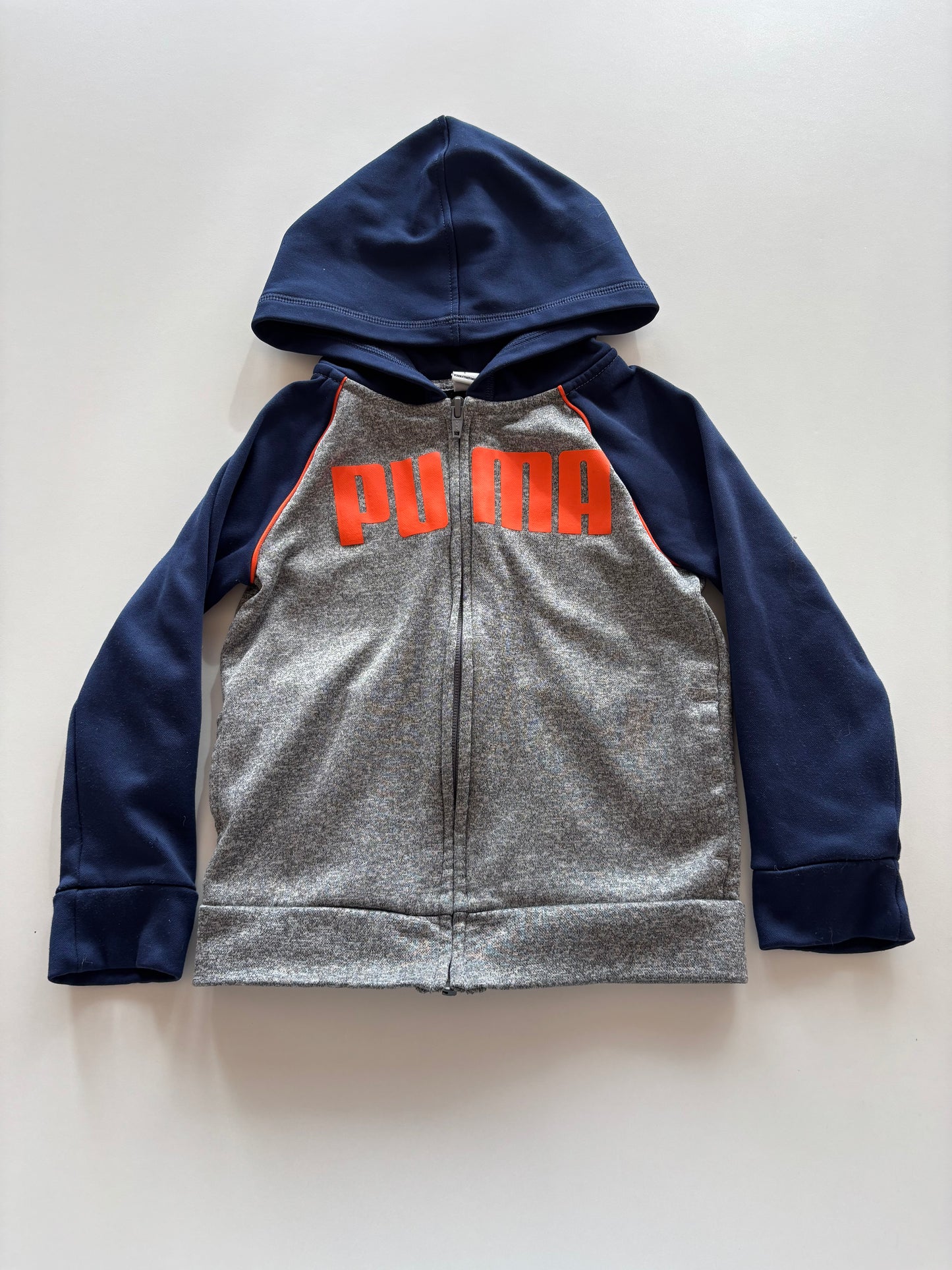 Navy, Grey, & Orange Puma Zip Up Hoodie