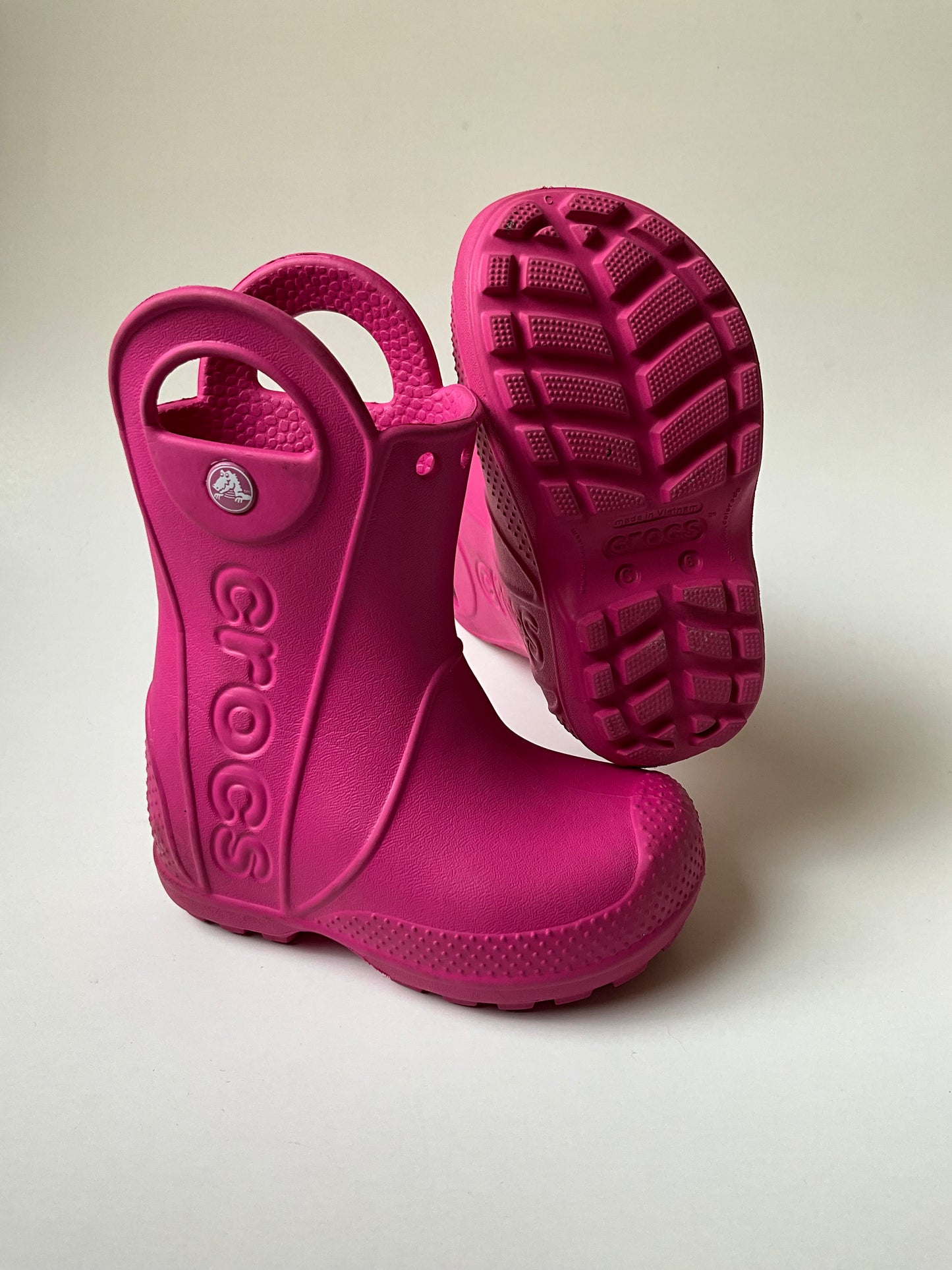 Pink Crocs Rain Boots