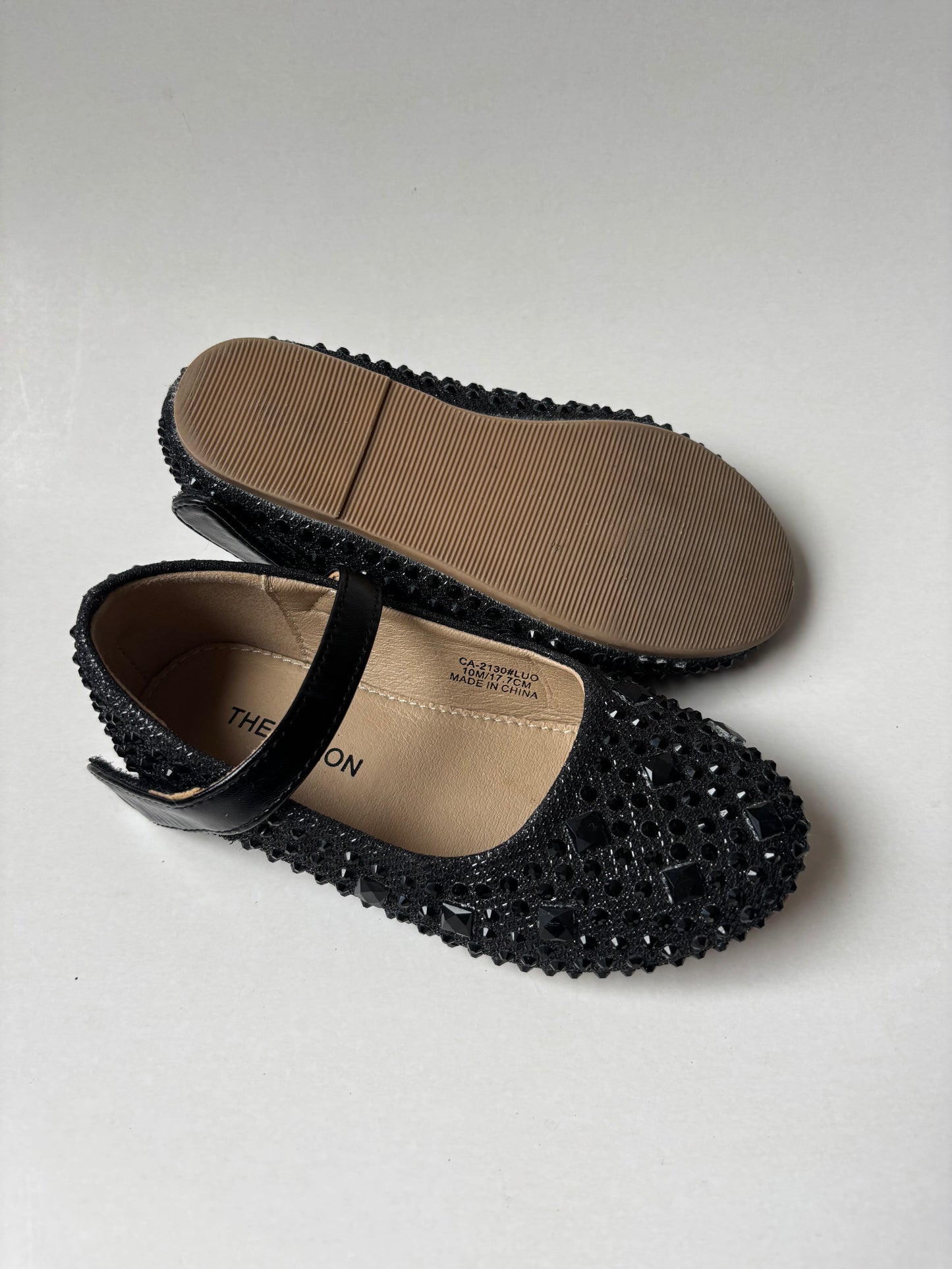 Black Studded Ballet Flats